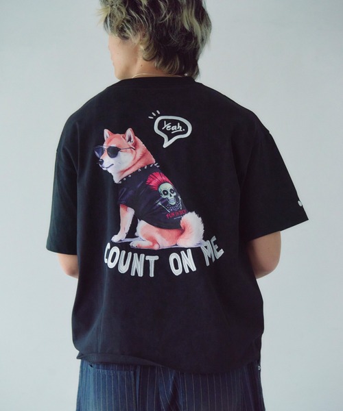 JACKROSE(ジャックローズ)の「JE-Back/DOG&CAT.Nikukyu-SSTEE(Tシャツ/カットソー・メンズ・ホワイト/ブラック系2/ホワイト系2/ブラック・S/M/L)」の7枚目の写真
