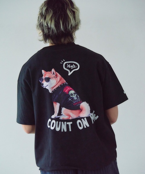 JACKROSE(ジャックローズ)の「JE-Back/DOG&CAT.Nikukyu-SSTEE(Tシャツ/カットソー・メンズ・ホワイト/ブラック系2/ホワイト系2/ブラック・S/M/L)」の8枚目の写真