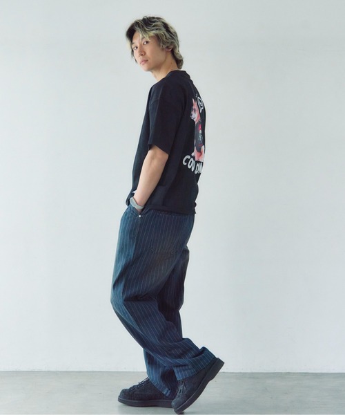 JACKROSE(ジャックローズ)の「JE-Back/DOG&CAT.Nikukyu-SSTEE(Tシャツ/カットソー・メンズ・ホワイト/ブラック系2/ホワイト系2/ブラック・S/M/L)」の16枚目の写真