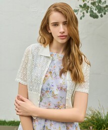 SPIDER LACE KNIT レースニットカーディガン