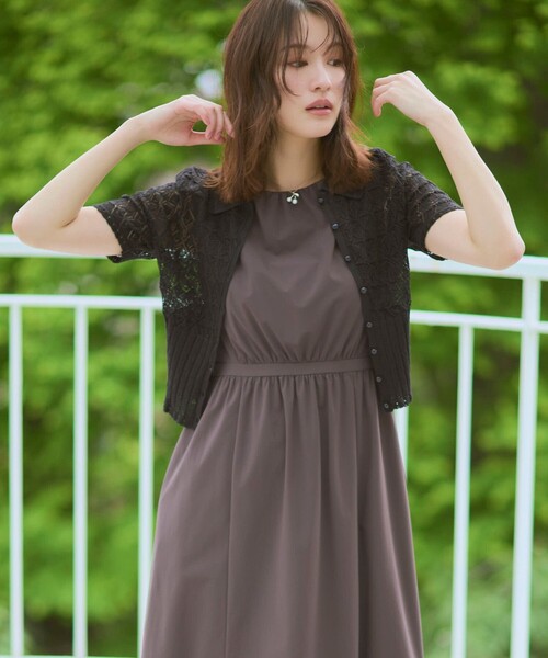 TOCCA（トッカ）の「SPIDER LACE KNIT レースニットカーディガン（カーディガン/ボレロ・レディース・アイボリー系/ブラック系・SMALL/MEDIUM）」の8枚目の写真