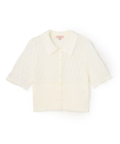 TOCCA（トッカ）の「SPIDER LACE KNIT レースニットカーディガン（カーディガン/ボレロ・レディース・アイボリー系/ブラック系・SMALL/MEDIUM）」の21枚目の写真