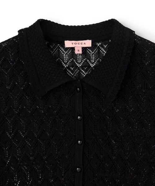 TOCCA(トッカ)の「SPIDER LACE KNIT レースニットカーディガン(カーディガン/ボレロ・レディース・アイボリー系/ブラック系・SMALL/MEDIUM)」の15枚目の写真