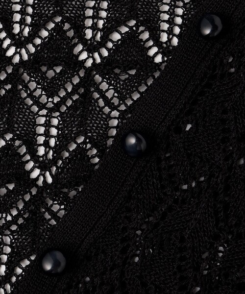 TOCCA（トッカ）の「SPIDER LACE KNIT レースニットカーディガン（カーディガン/ボレロ・レディース・アイボリー系/ブラック系・SMALL/MEDIUM）」の4枚目の写真