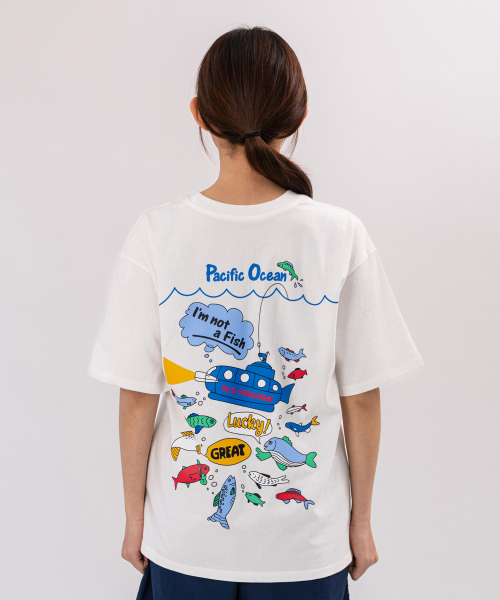 BIGWAVE COLLECTIVE（ビッグウェーブコレクティブ）の「アイムナットフィッシュ 半袖Tシャツ (オフホワイト)（Tシャツ/カットソー・レディース・その他・M/L/XL）」の9枚目の写真