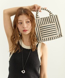 BAYFLOW（ベイフロー）の「[500mlペットボトルが入る]パイルスクエアミニロゴトート（トートバッグ）」