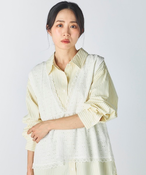 Ocean Pacific(オーシャンパシフィック)の「【OP:オーピー】レディースレースタンクトップ レースビスチェ(タンクトップ・レディース・ブラック/ホワイト/ライトブルー・LARGE/X-LARGE/MEDIUM)」の10枚目の写真