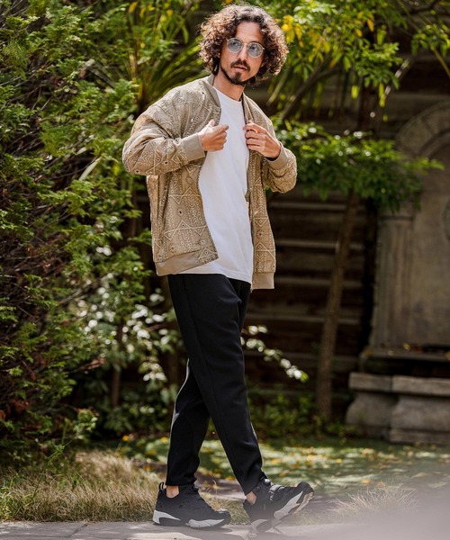 CAMBIO（カンビオ）の「mj11603-Native Inspired Pattern Zip Up Jacket ジップアップブルゾン(PF-262-007)（ブルゾン・メンズ・グレー/カーキ・M/L）」の6枚目の写真