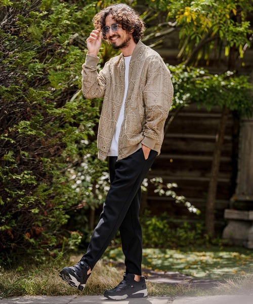 CAMBIO（カンビオ）の「mj11603-Native Inspired Pattern Zip Up Jacket ジップアップブルゾン(PF-262-007)（ブルゾン・メンズ・グレー/カーキ・M/L）」の7枚目の写真