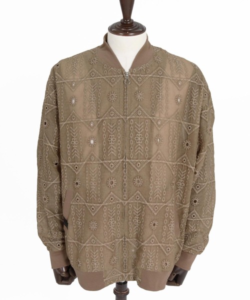 CAMBIO（カンビオ）の「mj11603-Native Inspired Pattern Zip Up Jacket ジップアップブルゾン(PF-262-007)（ブルゾン・メンズ・グレー/カーキ・M/L）」の15枚目の写真