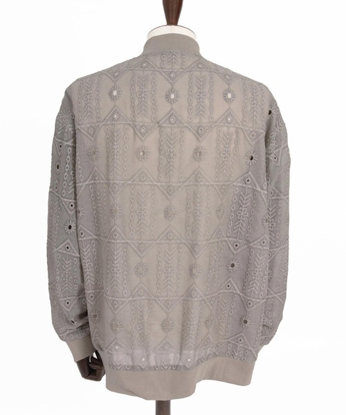 CAMBIO（カンビオ）の「mj11603-Native Inspired Pattern Zip Up Jacket ジップアップブルゾン(PF-262-007)（ブルゾン・メンズ・グレー/カーキ・M/L）」の19枚目の写真
