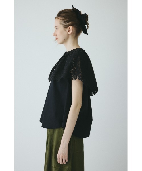 HeRIN.CYE（ヘリンドットサイ）の「Lace cape blouse / レースブラウス（シャツ/ブラウス・レディース・ホワイト/ブラック・FREE）」の10枚目の写真