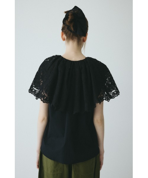HeRIN.CYE（ヘリンドットサイ）の「Lace cape blouse / レースブラウス（シャツ/ブラウス・レディース・ホワイト/ブラック・FREE）」の9枚目の写真