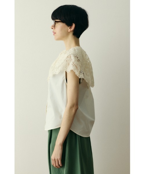 HeRIN.CYE（ヘリンドットサイ）の「Lace cape blouse / レースブラウス（シャツ/ブラウス・レディース・ホワイト/ブラック・FREE）」の17枚目の写真