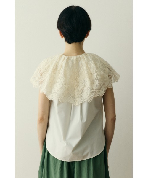 HeRIN.CYE（ヘリンドットサイ）の「Lace cape blouse / レースブラウス（シャツ/ブラウス・レディース・ホワイト/ブラック・FREE）」の16枚目の写真