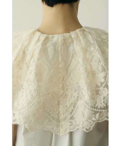 HeRIN.CYE（ヘリンドットサイ）の「Lace cape blouse / レースブラウス（シャツ/ブラウス・レディース・ホワイト/ブラック・FREE）」の14枚目の写真