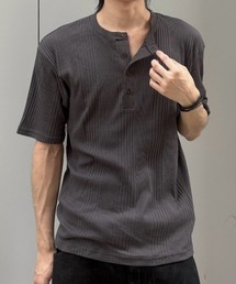 【nmtc+】Ribbed Henley Neck Tee / 【エヌエムティーシープラス】リブヘンリーネックTシャツ