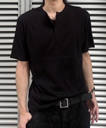 【nmtc+】Ribbed Henley Neck Tee / 【エヌエムティーシープラス】リブヘンリーネックTシャツ