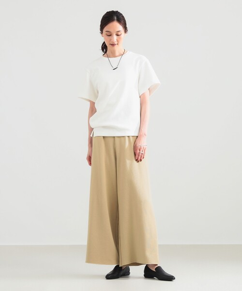 Demi-Luxe BEAMS（デミルクス ビームス）の「ブークレ アシンメトリーヘム Tシャツ（Tシャツ/カットソー・レディース・グレー/ブラウン/ホワイト・ONE SIZE）」の4枚目の写真