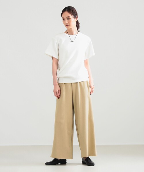 Demi-Luxe BEAMS（デミルクス ビームス）の「ブークレ アシンメトリーヘム Tシャツ（Tシャツ/カットソー・レディース・グレー/ブラウン/ホワイト・ONE SIZE）」の6枚目の写真