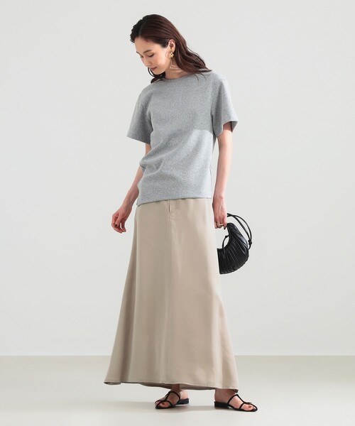 Demi-Luxe BEAMS（デミルクス ビームス）の「ブークレ アシンメトリーヘム Tシャツ（Tシャツ/カットソー・レディース・グレー/ブラウン/ホワイト・ONE SIZE）」の11枚目の写真