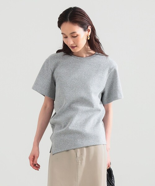 Demi-Luxe BEAMS（デミルクス ビームス）の「ブークレ アシンメトリーヘム Tシャツ（Tシャツ/カットソー・レディース・グレー/ブラウン/ホワイト・ONE SIZE）」の13枚目の写真