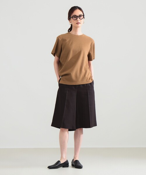 Demi-Luxe BEAMS（デミルクス ビームス）の「ブークレ アシンメトリーヘム Tシャツ（Tシャツ/カットソー・レディース・グレー/ブラウン/ホワイト・ONE SIZE）」の14枚目の写真
