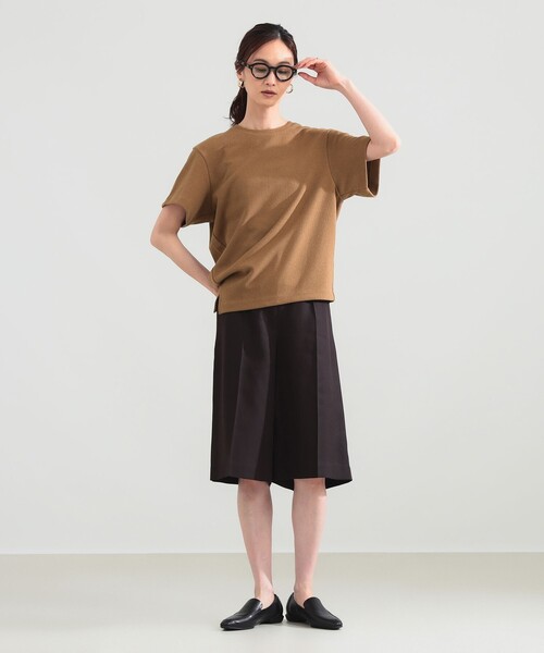Demi-Luxe BEAMS（デミルクス ビームス）の「ブークレ アシンメトリーヘム Tシャツ（Tシャツ/カットソー・レディース・グレー/ブラウン/ホワイト・ONE SIZE）」の15枚目の写真