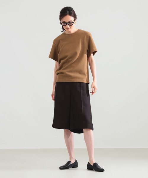 Demi-Luxe BEAMS（デミルクス ビームス）の「ブークレ アシンメトリーヘム Tシャツ（Tシャツ/カットソー・レディース・グレー/ブラウン/ホワイト・ONE SIZE）」の16枚目の写真
