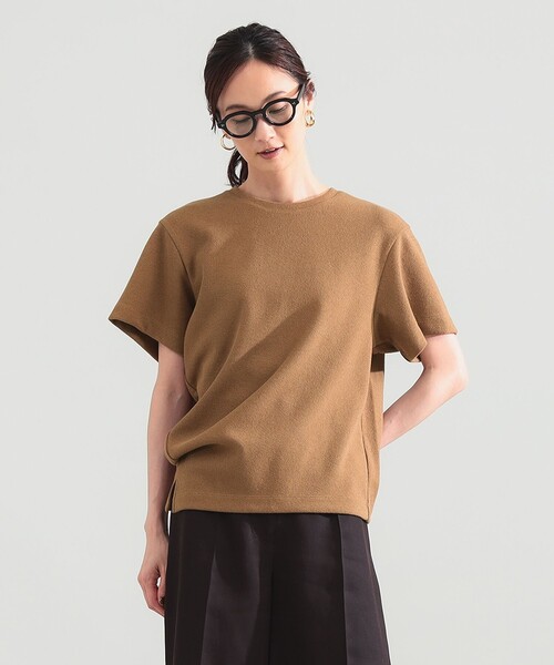 Demi-Luxe BEAMS（デミルクス ビームス）の「ブークレ アシンメトリーヘム Tシャツ（Tシャツ/カットソー・レディース・グレー/ブラウン/ホワイト・ONE SIZE）」の17枚目の写真