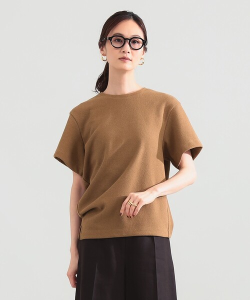 Demi-Luxe BEAMS（デミルクス ビームス）の「ブークレ アシンメトリーヘム Tシャツ（Tシャツ/カットソー・レディース・グレー/ブラウン/ホワイト・ONE SIZE）」の18枚目の写真