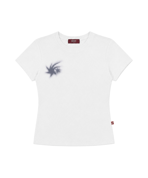 S'EST(エスイーエスティー)の「Shine Slim T-shirts White(Tシャツ/カットソー・レディース・ホワイト・FREE/SMALL)」の1枚目の写真