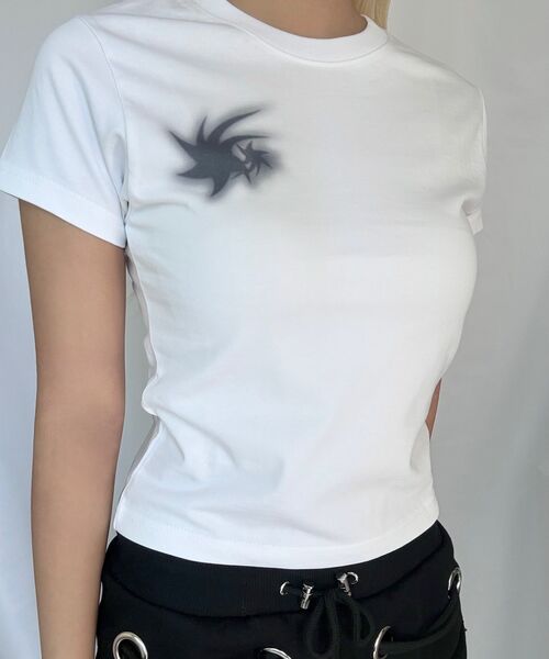 S'EST(エスイーエスティー)の「Shine Slim T-shirts White(Tシャツ/カットソー・レディース・ホワイト・FREE/SMALL)」の7枚目の写真