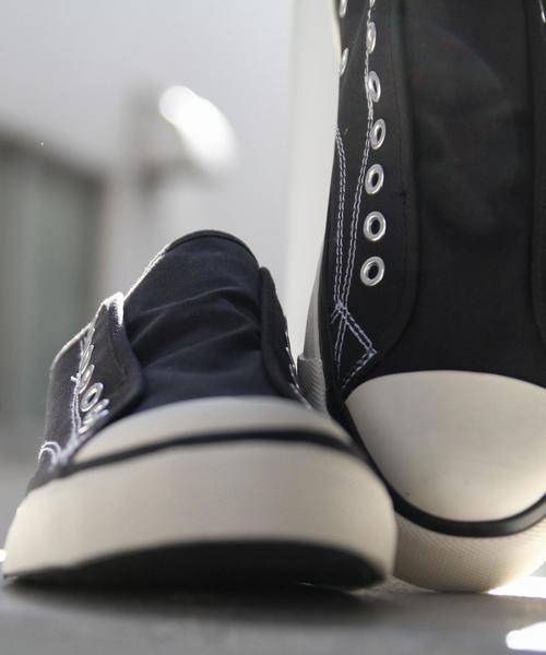 coen（コーエン）の「キャンバススリッポン16SS（スリッポン・メンズ・ブラック/ネイビー/ホワイト・25.5cm/27.5cm/26cm/27cm/26.5cm）」の2枚目の写真