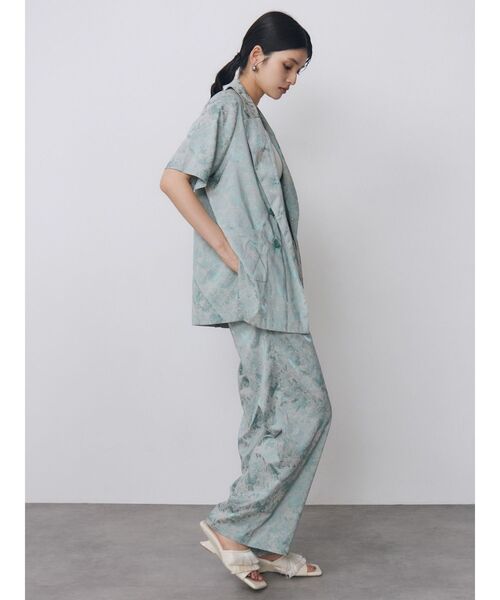 MURUA(ムルーア)の「【WEB限定】ジャガードフラワーワイドパンツ 夏服(その他パンツ・レディース・ブラック/ミント・FREE)」の16枚目の写真