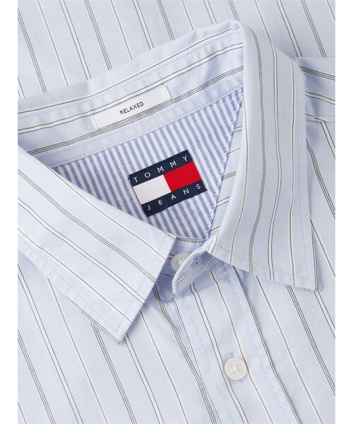 tommy jeans(トミー ジーンズ)の「ストライプポプリンショートスリーブリラックスシャツ(シャツ/ブラウス・メンズ・マルチ/サックスブルー系・LARGE/MEDIUM/SMALL/X-LARGE)」の12枚目の写真