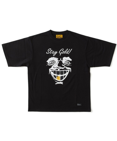 FAT(エフエイティー)の「STAYGOLD(Tシャツ/カットソー・メンズ・ブラック/イエロー・SKINNY(L)/TITCH(M)/JUMBO(XXL)/FAT(XL))」の1枚目の写真