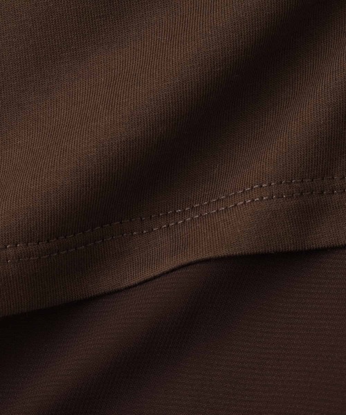 NAVY(ネイビー)の「SARARI 接触冷感 UVカット シフォンドッキング クルーネック 半袖プルオーバー(Tシャツ/カットソー・レディース・ブラック/ブラウン/オフホワイト・M/L)」の5枚目の写真