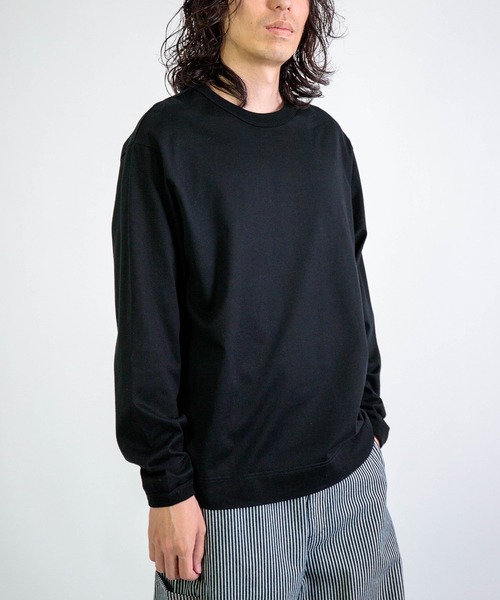 DOMINGO SELECT（ドミンゴセレクト）の「[RINEN] 天竺 クルーネック（Tシャツ/カットソー・メンズ・ブラック/ホワイト・3/2）」の3枚目の写真
