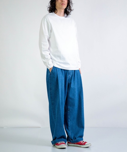 DOMINGO SELECT（ドミンゴセレクト）の「[RINEN] 天竺 クルーネック（Tシャツ/カットソー・メンズ・ブラック/ホワイト・3/2）」の9枚目の写真