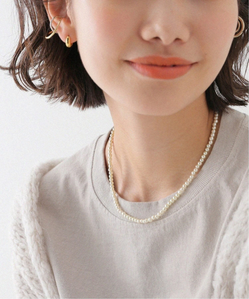 JOURNAL STANDARD relume（ジャーナルスタンダード　レリューム）の「《WEB限定追加2》relumeガラスパールネックレス40cm（ネックレス・レディース・ホワイト・FREE）」の4枚目の写真