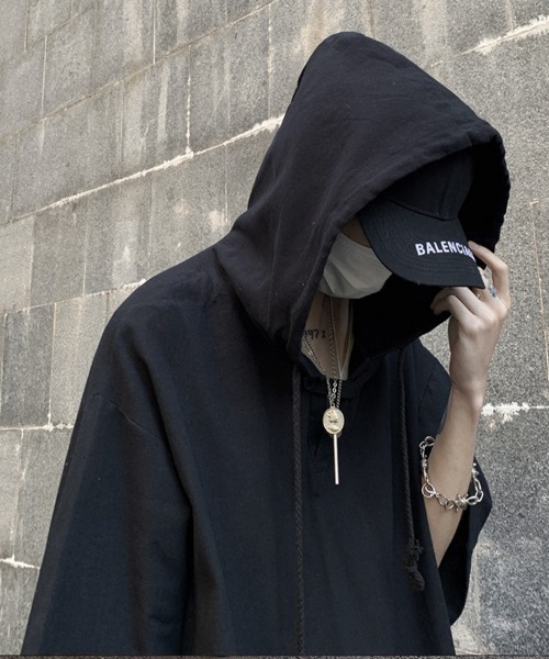 KELVIN(ケルヴァン)の「Minimal Short Sleeve Hoodie ミニマルショートスリーブフーディー(その他トップス・メンズ・ホワイト/ブラック・LARGE/MEDIUM)」の10枚目の写真