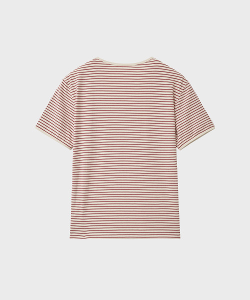 NOIRER(ノイア)の「コットンピンストライプTシャツ(アイレッド)(Tシャツ/カットソー・メンズ・その他・48/50/52)」の3枚目の写真