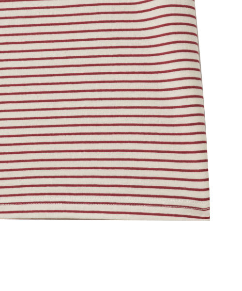 NOIRER(ノイア)の「コットンピンストライプTシャツ(アイレッド)(Tシャツ/カットソー・メンズ・その他・48/50/52)」の6枚目の写真