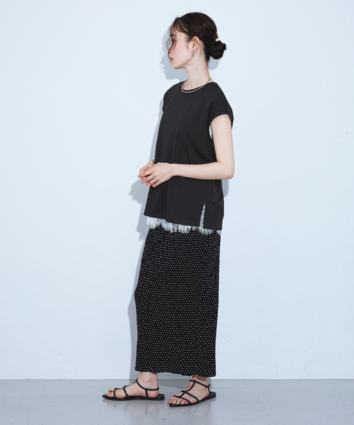LAKOLE（ラコレ）の「＜接触冷感＞coolfiberノースリーブ / 679634（Tシャツ/カットソー・レディース・オフホワイト・FREE）」の10枚目の写真