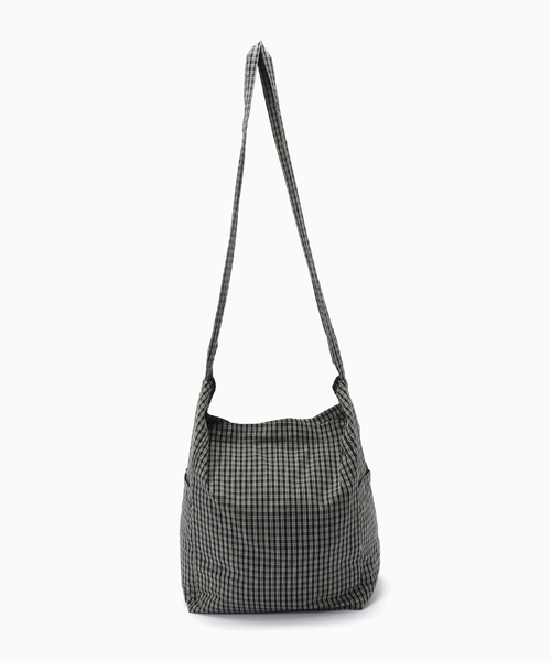 B.C STOCK(ベーセーストック)の「fellowww / フェロー CHECKERED SHOULDER BAG(ショルダーバッグ・メンズ・ブラウン/ネイビー/サックスブルー・FREE)」の5枚目の写真