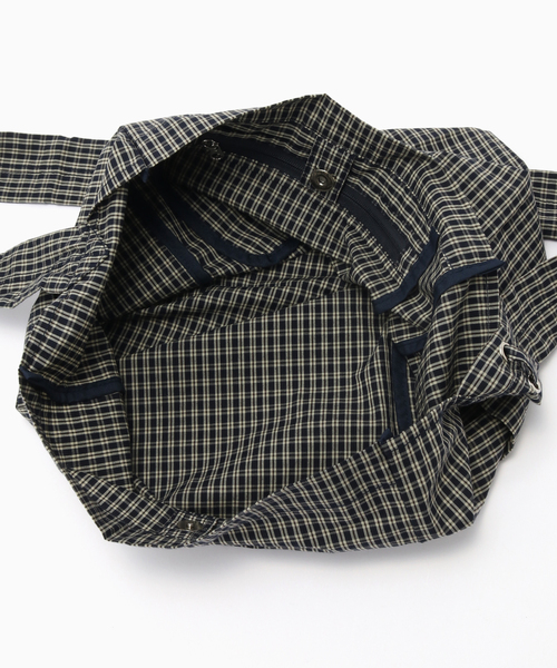 B.C STOCK(ベーセーストック)の「fellowww / フェロー CHECKERED SHOULDER BAG(ショルダーバッグ・メンズ・ブラウン/ネイビー/サックスブルー・FREE)」の7枚目の写真