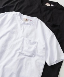 【75】【NUTMEG MILLS/ナツメグ・ミルズ】ヘビーウェイト USAコットン ビッグシルエット 無地 ポケット クルーネックTシャツ