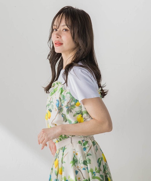 Viaggio Blu(ビアッジョブルー)の「【WEB限定】レモン切り替えカットソー(Tシャツ/カットソー・レディース・ネイビー/ベージュ・M)」の3枚目の写真