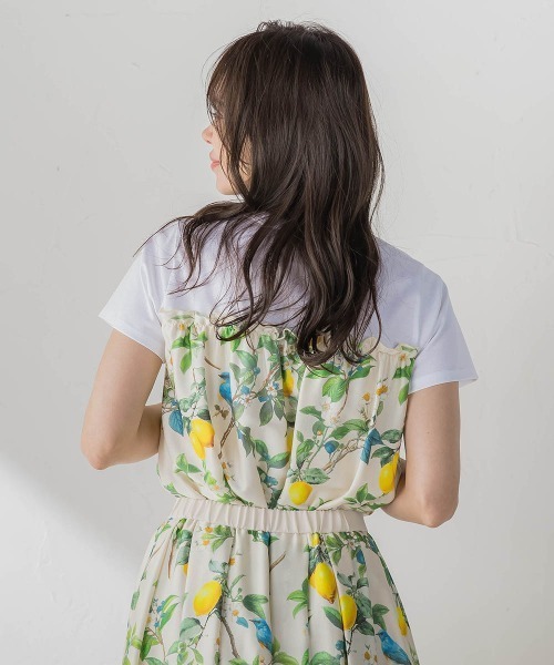 Viaggio Blu(ビアッジョブルー)の「【WEB限定】レモン切り替えカットソー(Tシャツ/カットソー・レディース・ネイビー/ベージュ・M)」の5枚目の写真